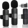 K11 2 IN 1 Collar Wireless Microphone For Type C & Iphone