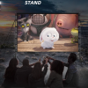 Projector Screen 150 Inch Tripod Double Stand 8x10 Feet 4:3mw 