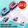 Roller Practice Number Stamp | Addition Subtraction Tool - Pack of 02