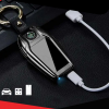 Elevate Your Style with Luxury BMW Logo Display Keychain - Lighter + Compass Combo