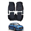 Revitalize Your Drive with Suzuki Swift 7D Floor Mat in Black - Custom Fit, Stylish, and Durable Carpets