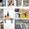 Multipurpose Kitchen Shelf With Foldable Bracket