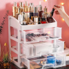 Transparent Plastic Four Layer Cosmetic Storage Box | Women Care Accessories | Shopright.pk