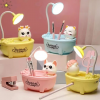 Adorable Mini LED Cartoon Lamp Pen Holder & Pencil Sharpener | Table Lamp | Shopright.pk