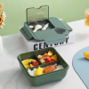 Double Compartment Lunch Box With Spoon