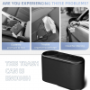 2 in 1 Multifunction Mini Car Trash Can with Lid and Cup Holder | Car Organiser Accessories | Shopright.pk