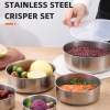 Chef Buddy 5 Piece Stainless Steel Bowl Set with Lids