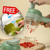 4 in 1 Handheld Electric Vegetable Cutter With 360 Rotation Water Filter Free