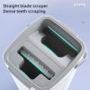 Squeeze Flat Floor Mop And Bucket Set With 2 Microfiber Mop