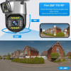 Outdoor PTZ WiFi Camera with Dual Lens High Resolution Security Cam V380 PRO