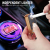 Car Ceramic Ashtray with Detachable Solar Energy Lighter