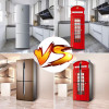 Fridge Door Stickers 3D Adhesive Wallpaper