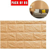 3D Wall Panels Peel And Stick Wallpaper Brown Pack Of 05