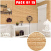 3D Wall Panels Peel And Stick Wallpaper Brown Pack Of 15