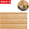 3D Wall Panels Peel And Stick Wallpaper Brown Pack Of 15