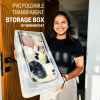 Foldable Transparent Storage Box for Shoes, Toys, Clothes, Books