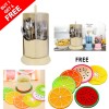 Cutlery Organizer And Tea Coster Pack (Buy 1 & Get 6 Free)