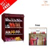 04 Layer Shoe Rack And Wonder Hanger 8 In 1 Pack (Buy 1 Get 1 Free)