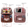 Leather Car Back Seat Organizer And Food Tray