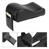 Car PU Memory Foam Armrest Console Cushion Cover Black
