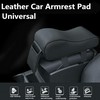 Car PU Memory Foam Armrest Console Cushion Cover Black