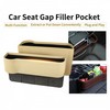 Car Seat Gap Filler Leather Cup Holder