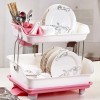 Double Layer Drain Dishes Kitchen Storage Rack