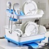 Double Layer Drain Dishes Kitchen Storage Rack